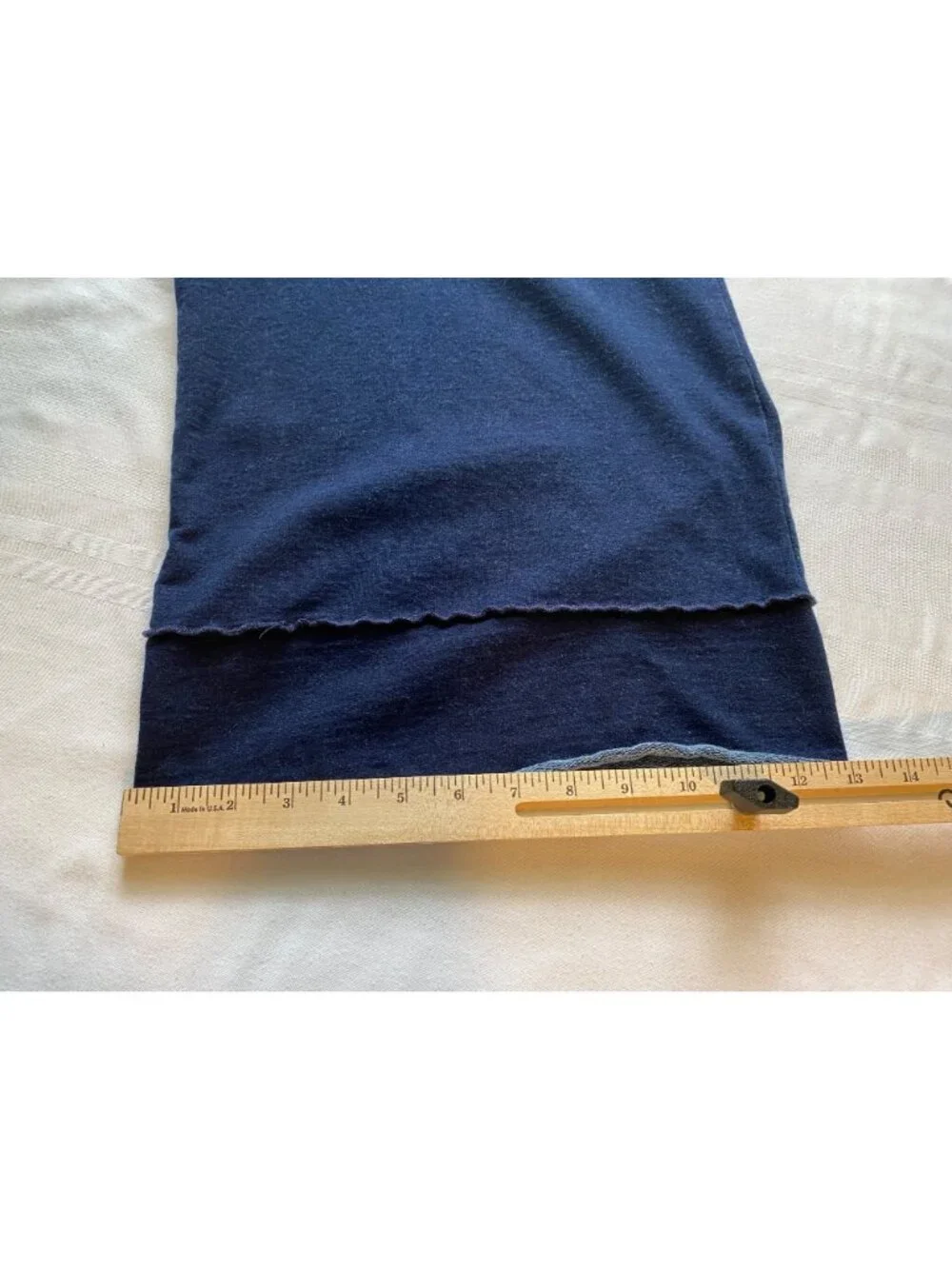 Focus Casual Life Women's M Navy Blue Pants Wide-Leg Cropped Pull On Comfy Boho